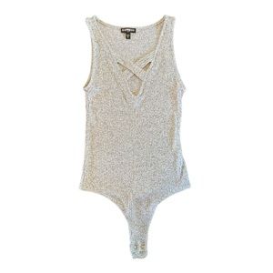 Express XS NWOT Gray Tank Top Bodysuit